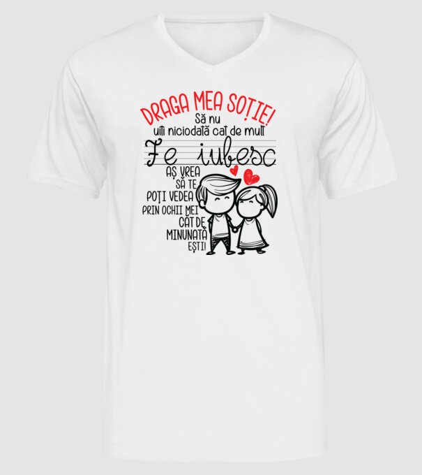 dragul meu soț javitott2411 model alb pe tricou