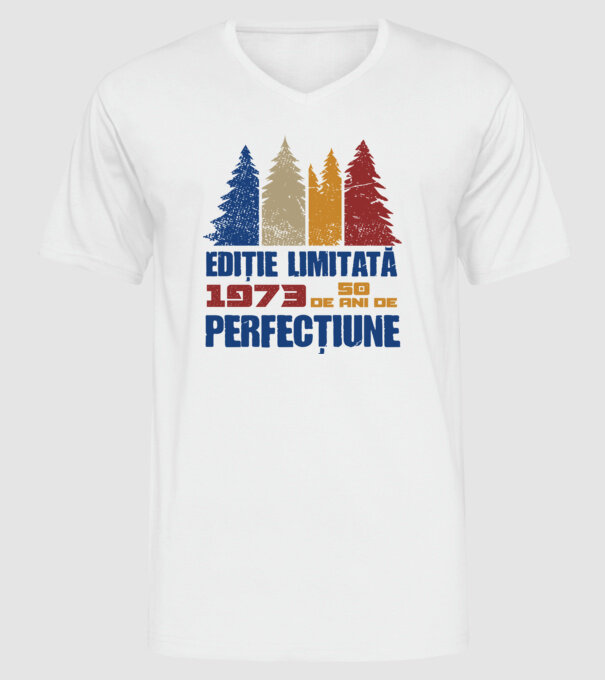 Ediție limitată 1973 - 50 de ani de perfecțiune model alb pe tricou