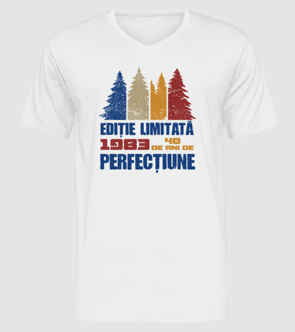 Ediție limitată 1983 - 40 de ani de perfecțiune model alb pe tricou