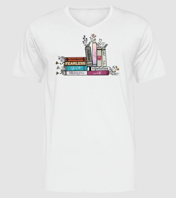 Eras tour books color 2 model alb pe tricou