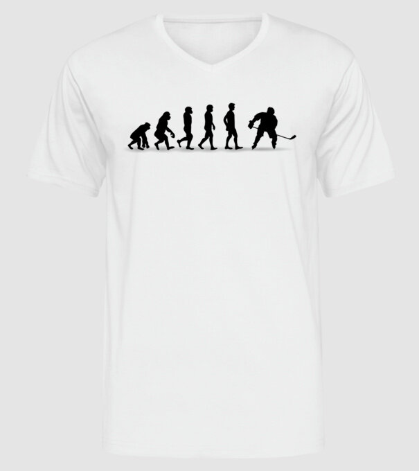 Evolution Hockey model alb pe tricou