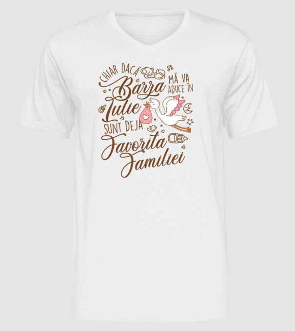 Favorita familiei IULIE model alb pe tricou