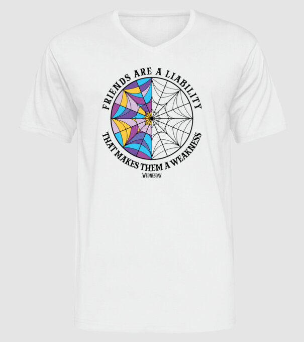 Friends are liability model alb pe tricou
