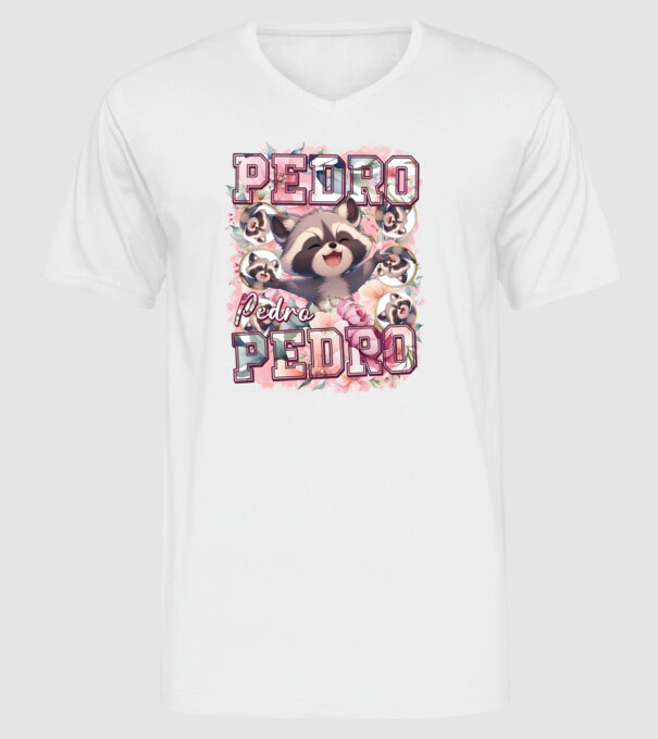 Girly Pedro model alb pe tricou