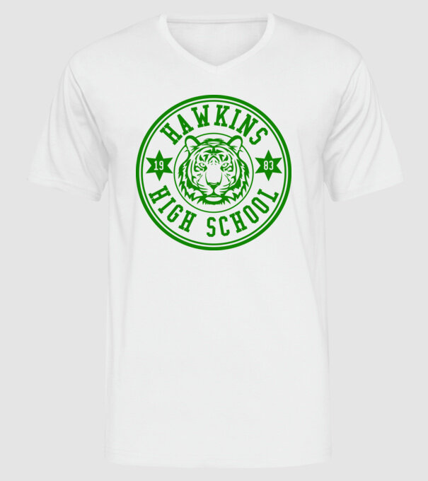 hawkins high school model alb pe tricou