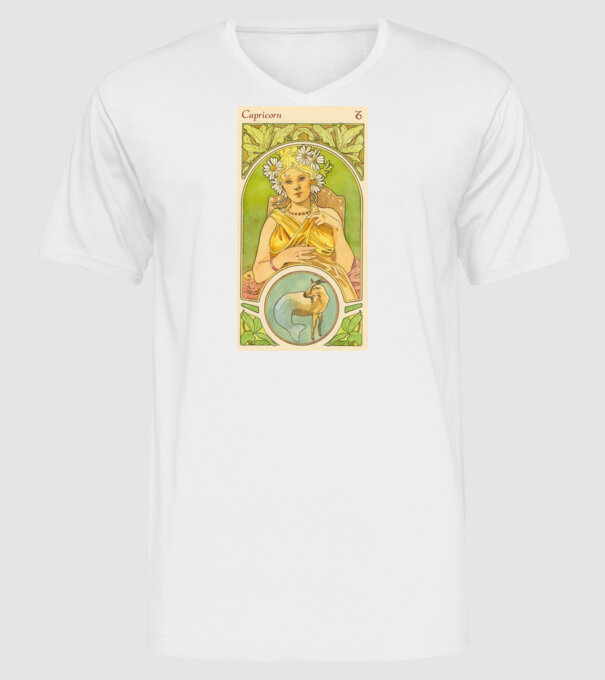 Horoscop Tarot CAPRICORNUL model alb pe tricou