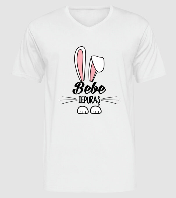 iepuraș bebe model alb pe tricou