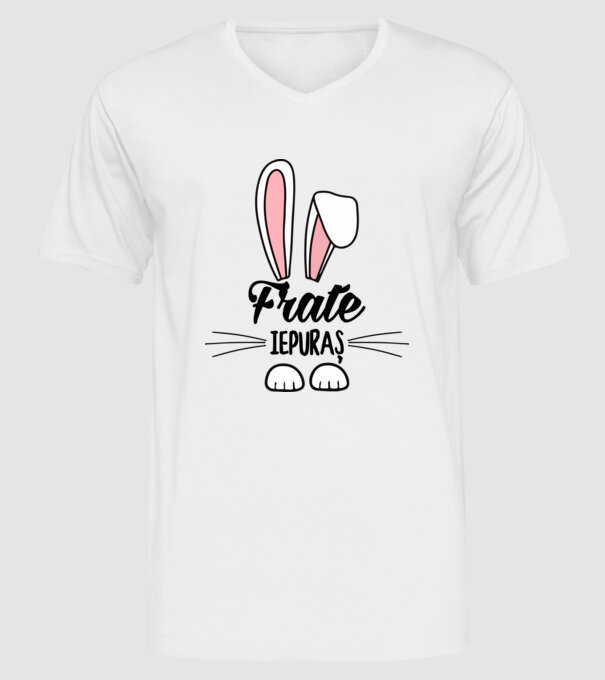 iepuraș frate model alb pe tricou