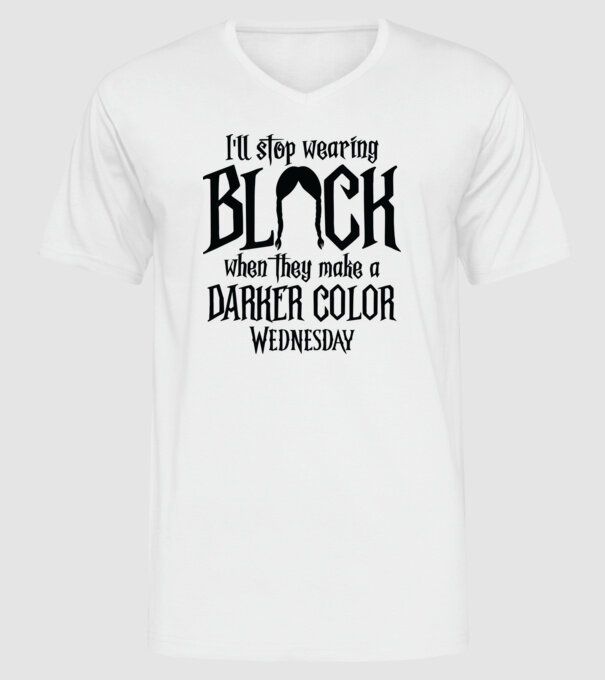 ill stop wearing black model alb pe tricou