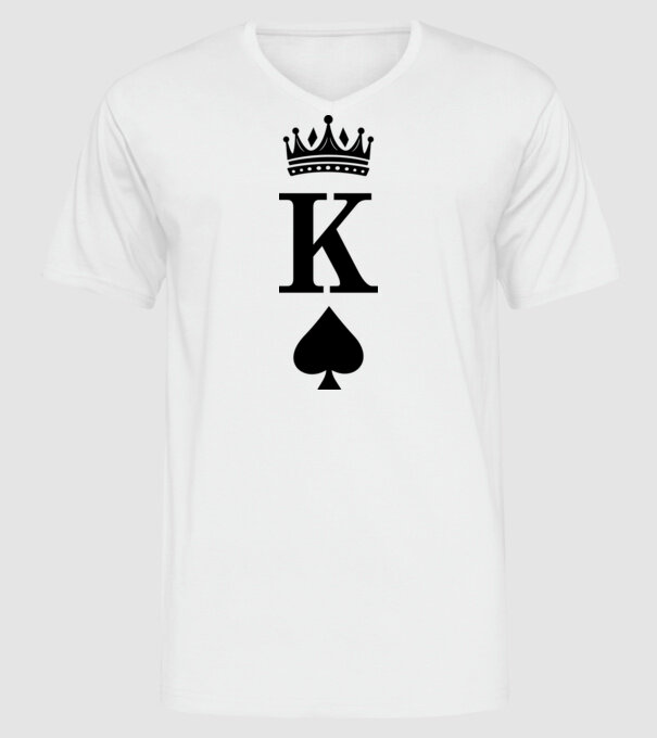 King model alb pe tricou