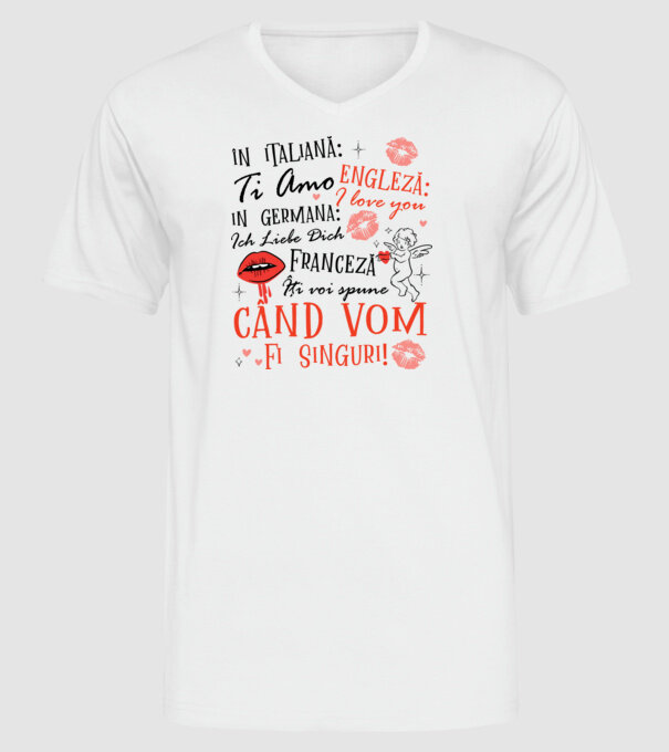 Lecție de limbă model alb pe tricou