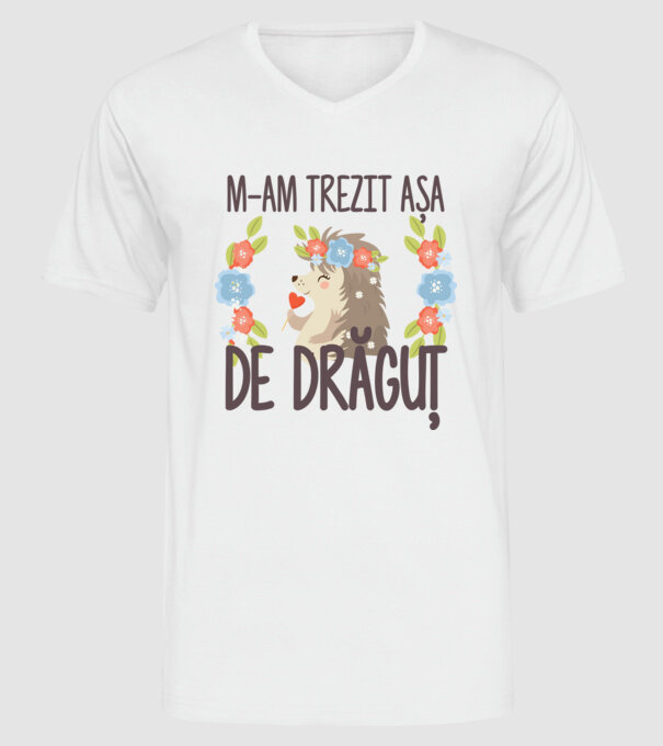 M-am trezit așa de drăguț model alb pe tricou