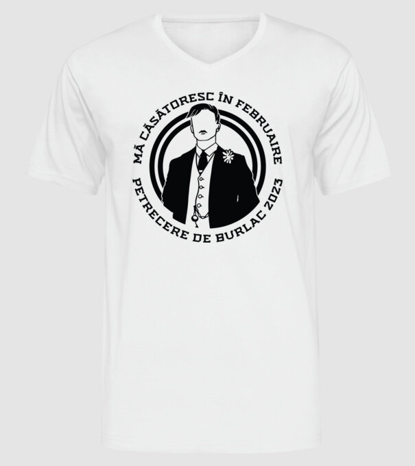 mă căsătoresc în februarie model alb pe tricou