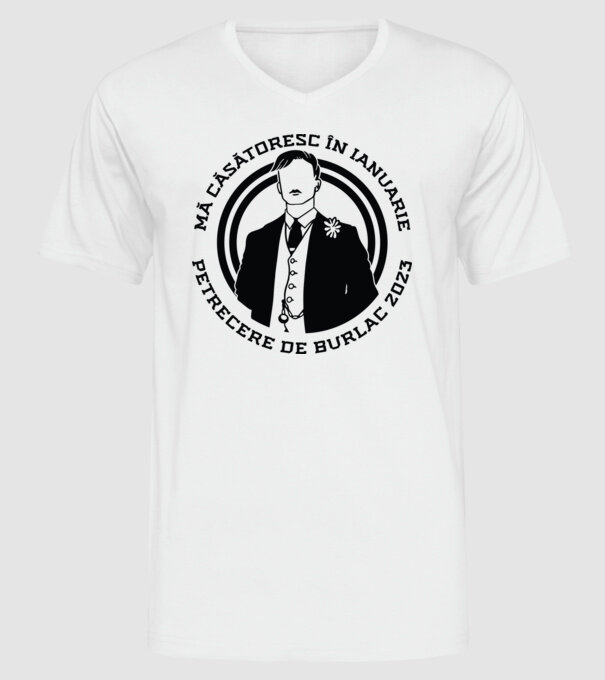 mă căsătoresc în ianuarie model alb pe tricou
