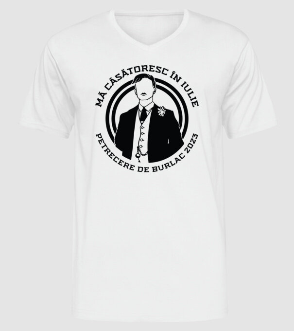 mă căsătoresc în iulie model alb pe tricou