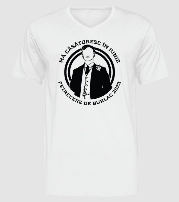 mă căsătoresc în iunie - petrecere de burlac model alb pe tricou