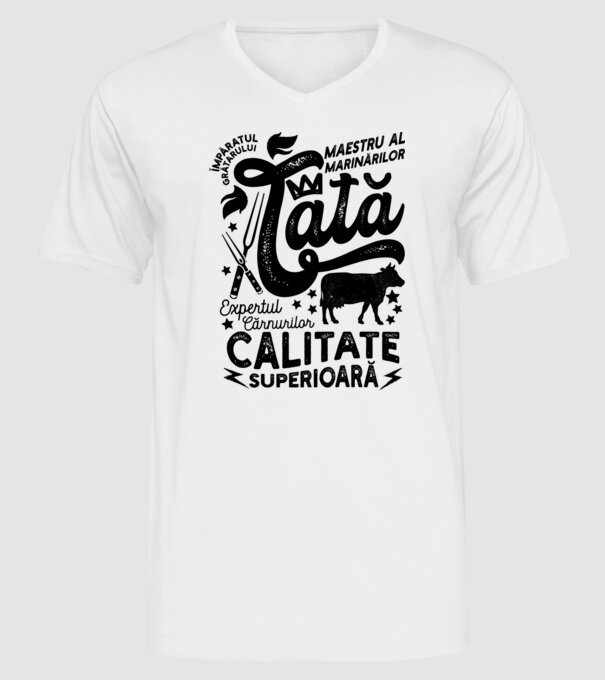Împăratul grătarului, maestru al marinărilor, expertul cărnurilor - tată - Calitate superioară model alb pe tricou