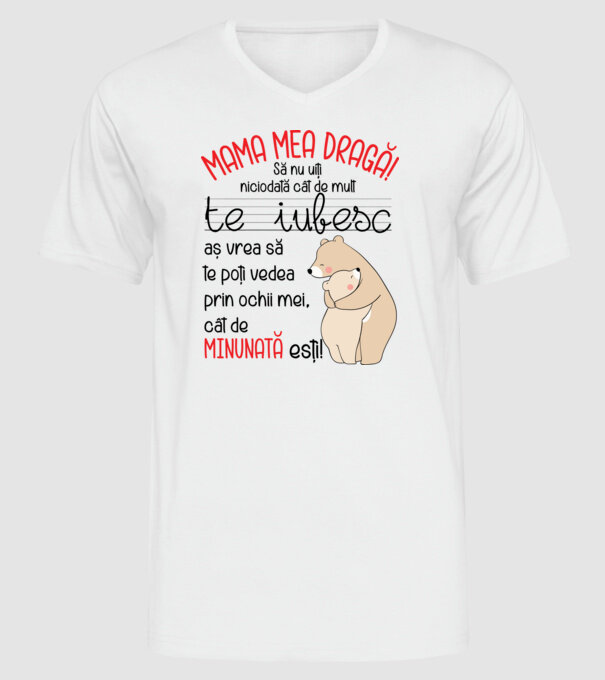 Mama Cât de minunat ești model alb pe tricou
