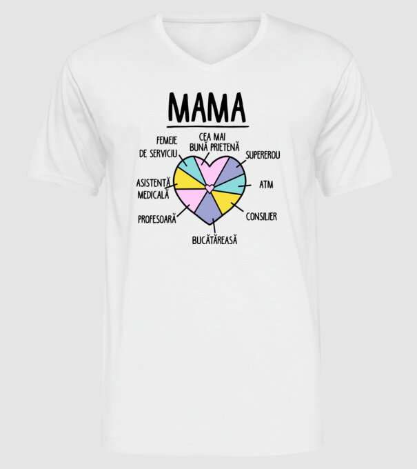 Mama cea mai bună prietenă, supererou model alb pe tricou