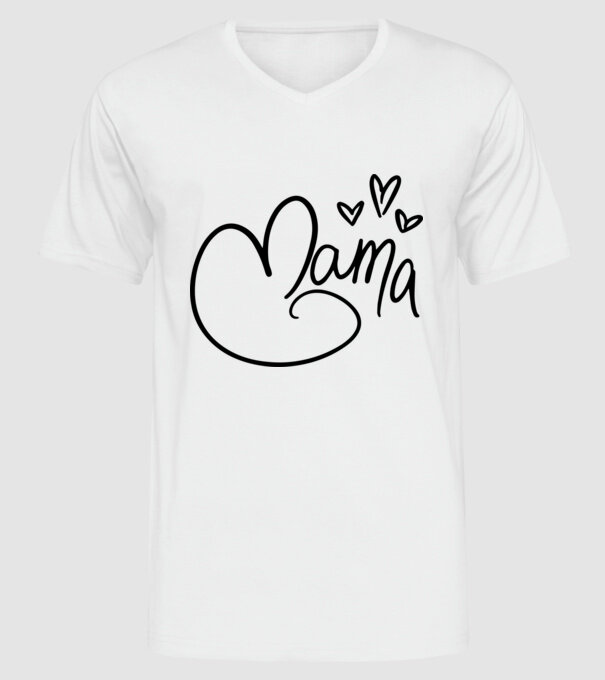 mama model alb pe tricou