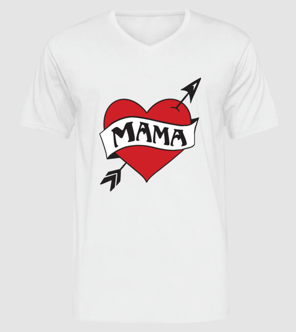 mama model alb pe tricou