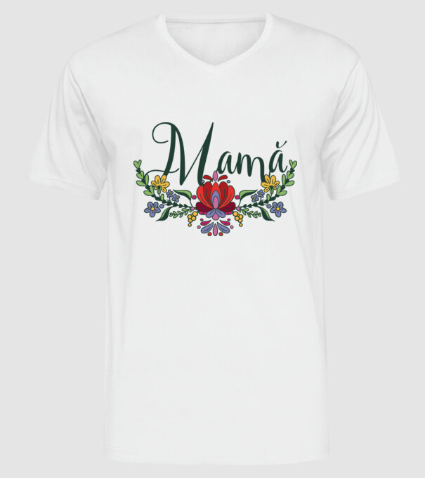 Mamă model alb pe tricou