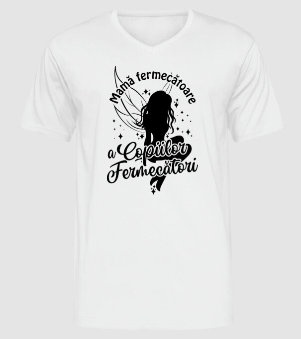 Mamă fermecătoare a copiilor fermecători model alb pe tricou