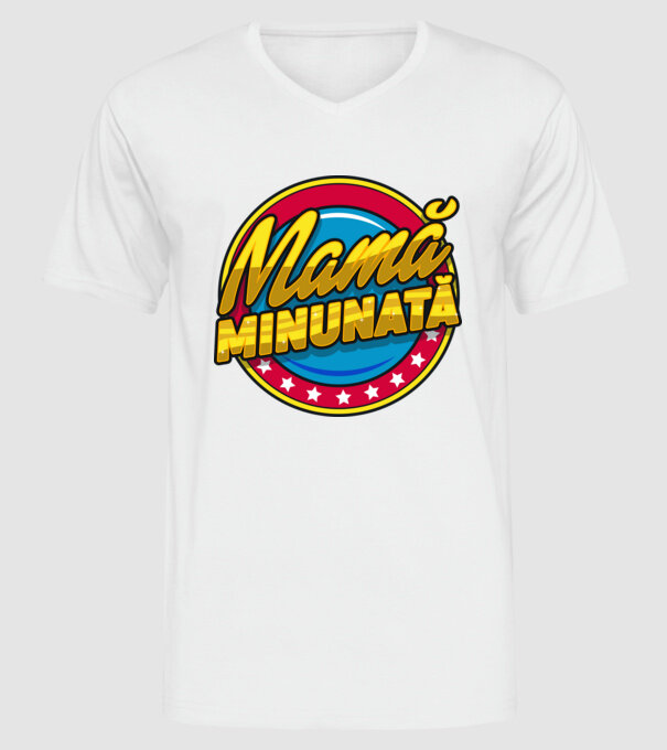 mamă minunată model alb pe tricou