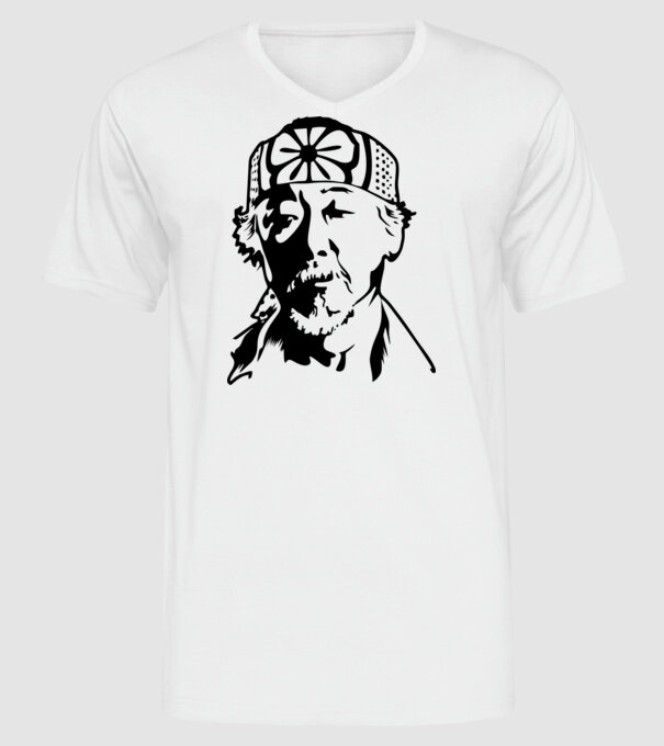 Miyagi head cobra kai model alb pe tricou