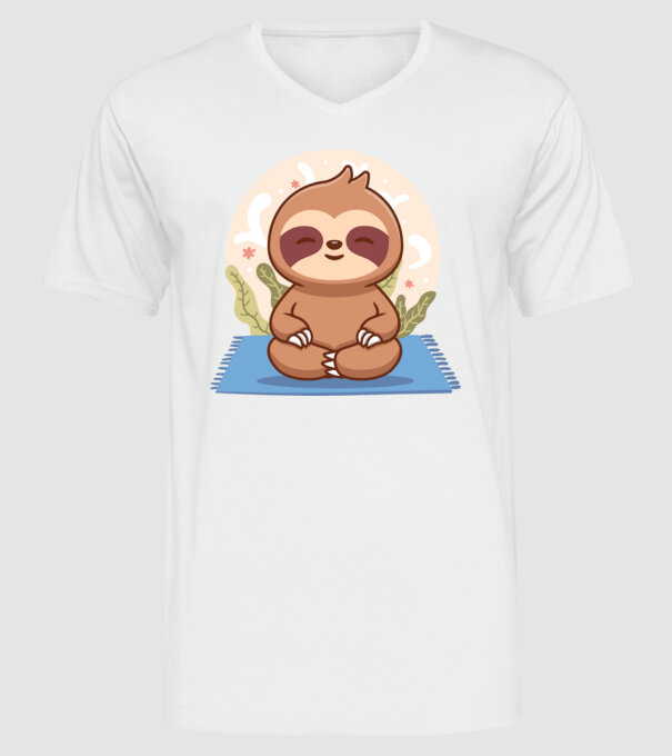 Namaste model alb pe tricou