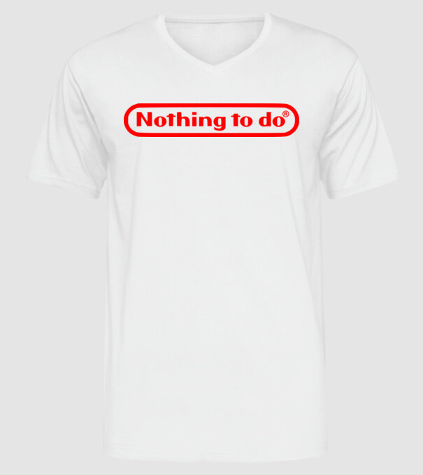 Nothing to do model alb pe tricou