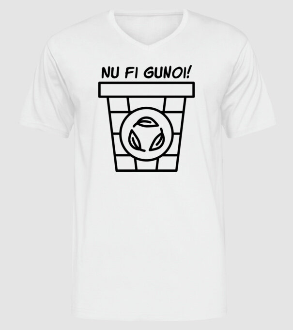 Nu fi gunoi model alb pe tricou