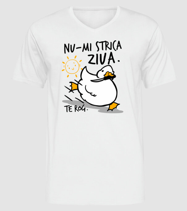 Nu-mi strica ziua. model alb pe tricou