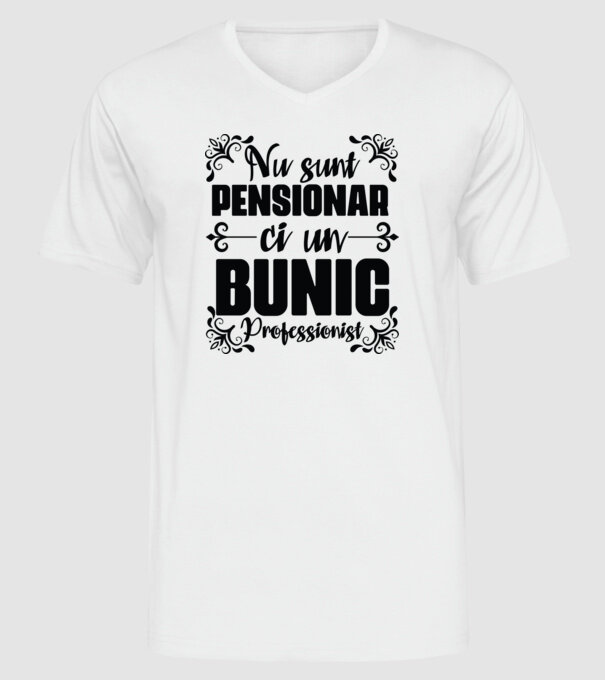 Nu sunt_pensionar, ci un bunic profesionist model alb pe tricou