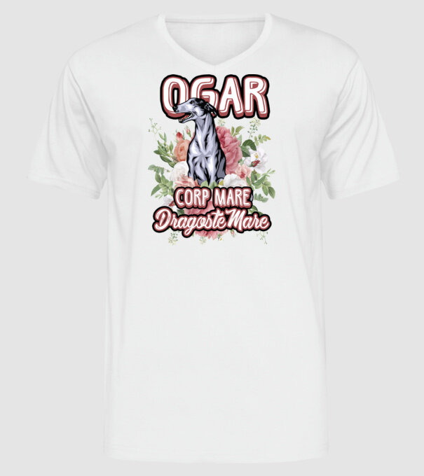 Ogar - picioare lungi dragoste multă model alb pe tricou