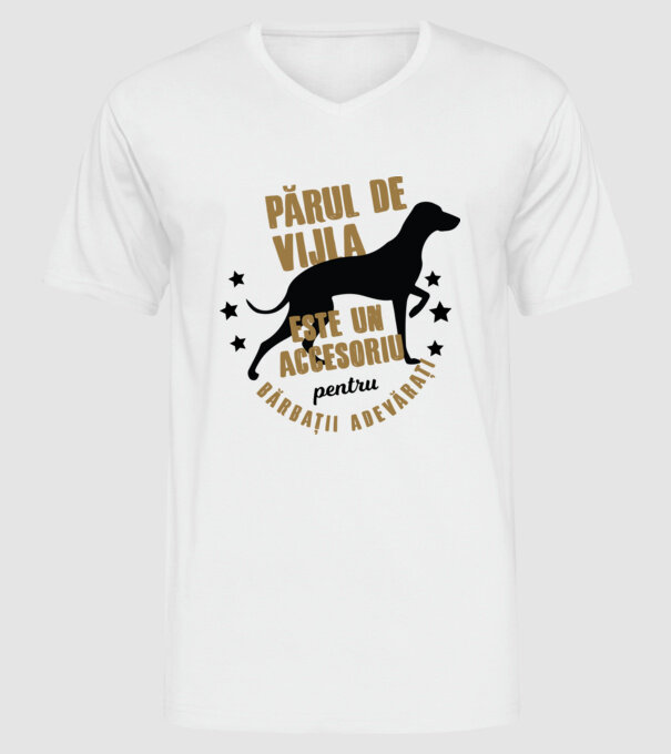 părul de vijla este un accesoriu pentru bărbații adevărați model alb pe tricou