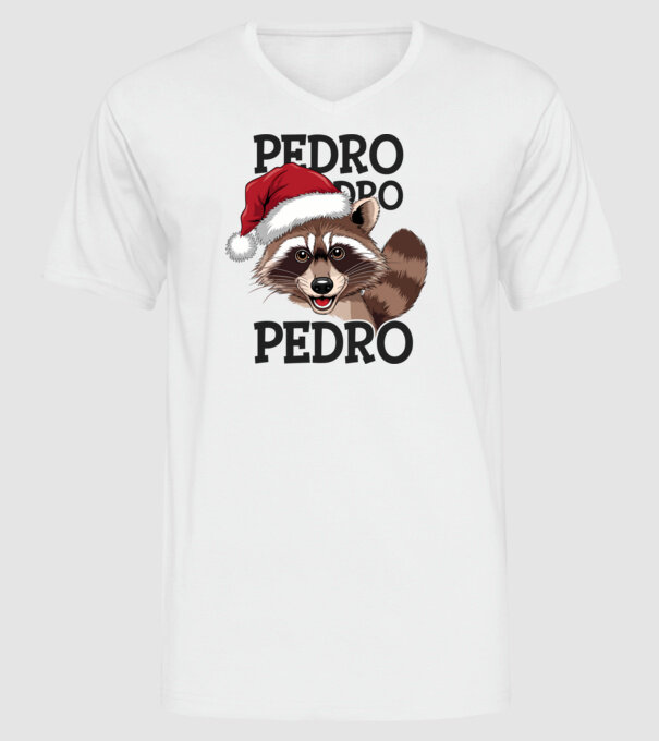 Pedro pedro xmas model alb pe tricou