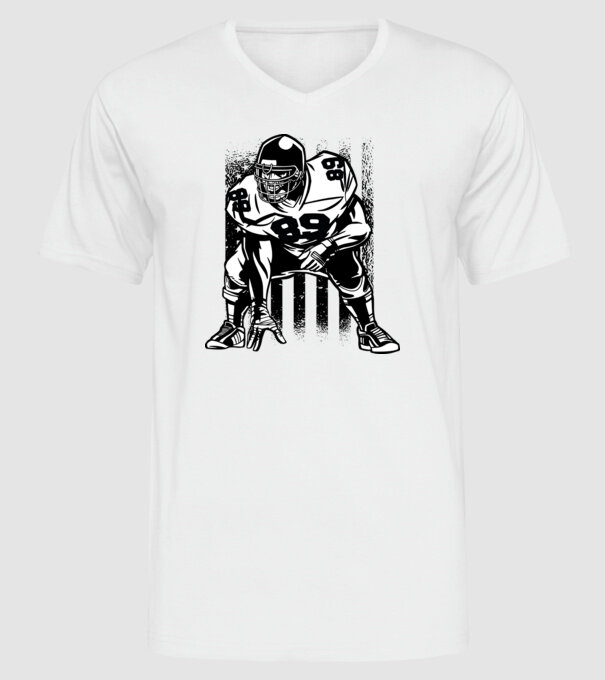 PLAYER model alb pe tricou