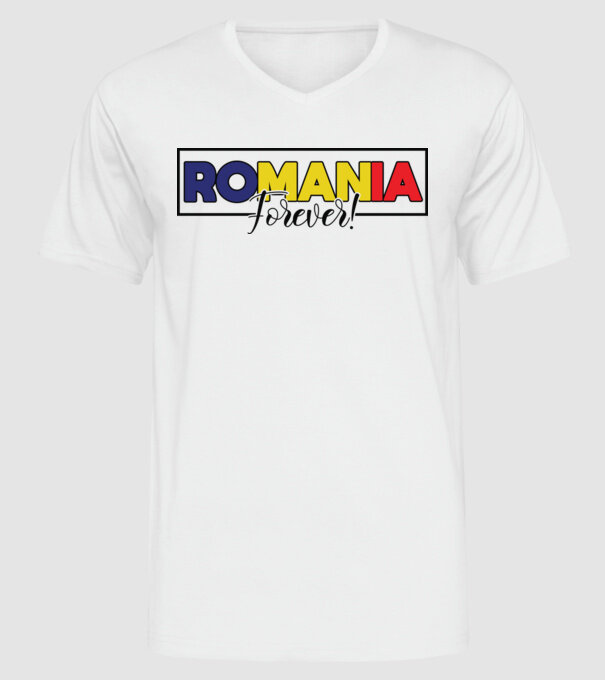 Romania forever model alb pe tricou