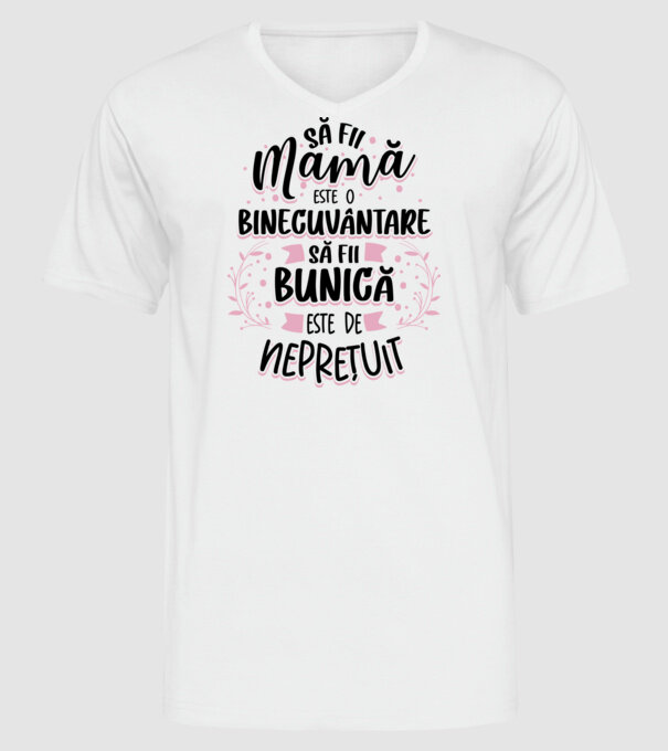Să fii bunică este neprețuit model alb pe tricou