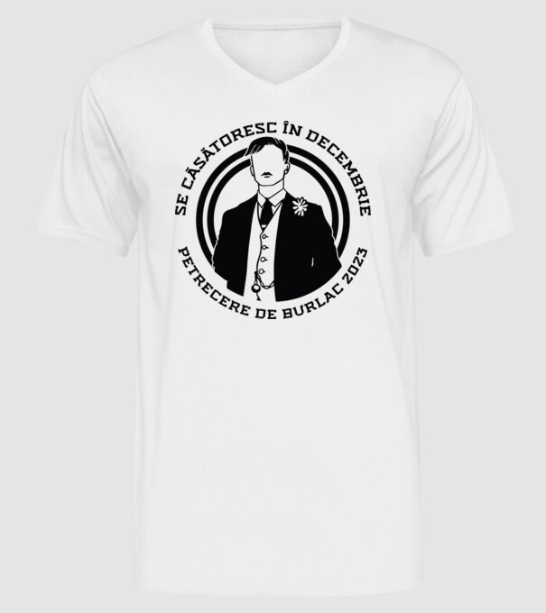 Se căsătoresc în decembrie model alb pe tricou