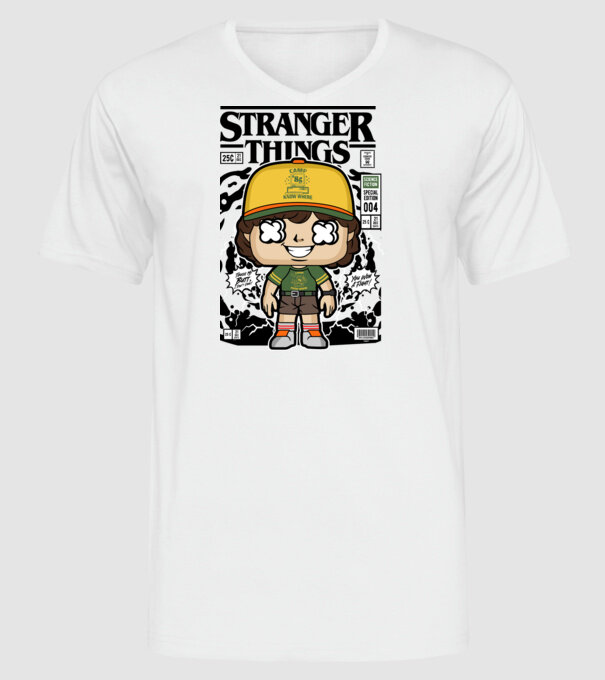 stranger things cereal model alb pe tricou