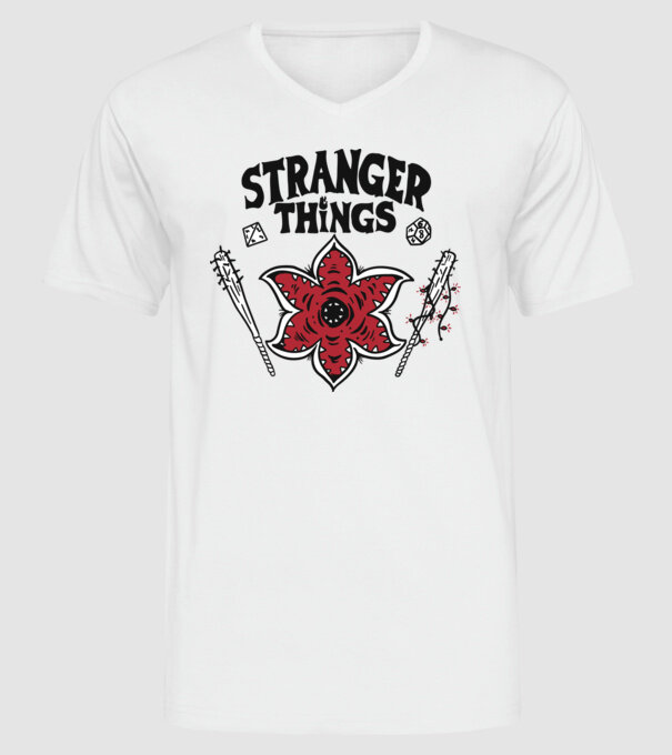 stranger things demogorgon head2 model alb pe tricou
