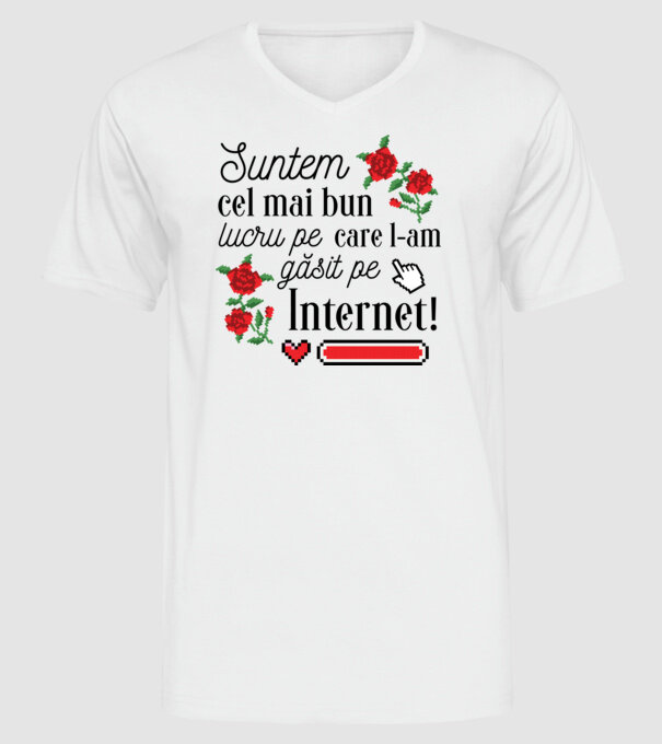 Suntem cel mai bun lucru pe care l-am găsit pe internet model alb pe tricou