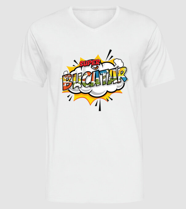 Super Bucătar model alb pe tricou