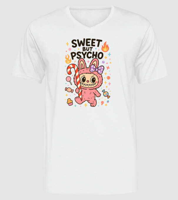 Sweet but psycho model alb pe tricou