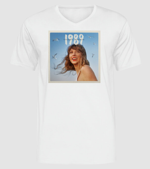 Taylor Swift cover model alb pe tricou
