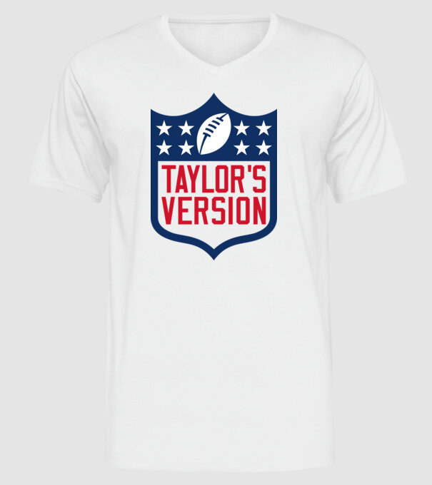 Taylor Swift football logo model alb pe tricou