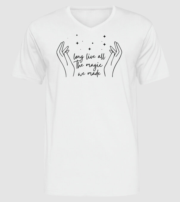 Taylor Swift long live all the magic we made model alb pe tricou