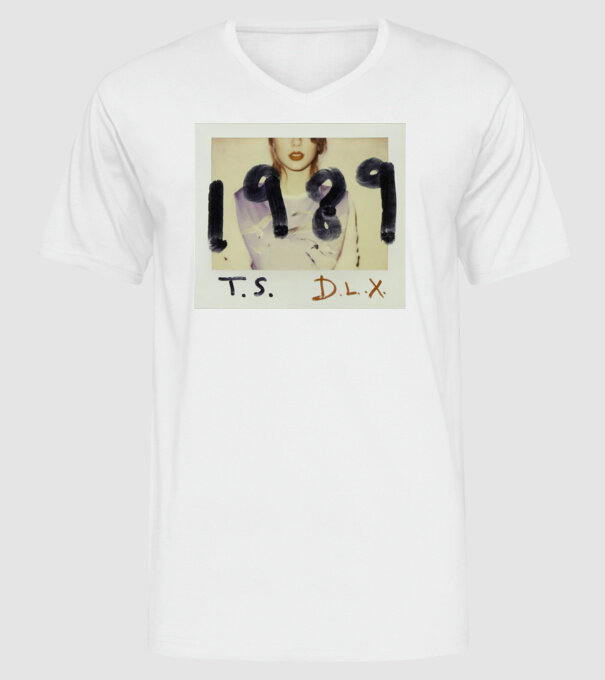 Taylor Swift polaroid model alb pe tricou